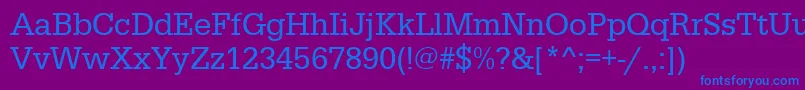 Шрифт Urwegyptiennetnar – синие шрифты на фиолетовом фоне