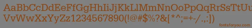 Weitere Informationen zur Urwegyptiennetnar-Schriftart Urwegyptiennetnar-Schriftart – Braune Schriften auf grauem Hintergrund