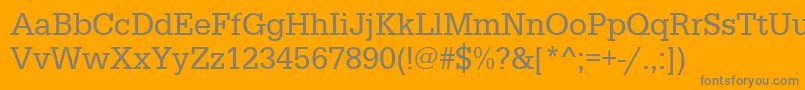 Urwegyptiennetnar Font – Gray Fonts on Orange Background