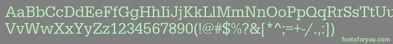 Urwegyptiennetnar Font – Green Fonts on Gray Background