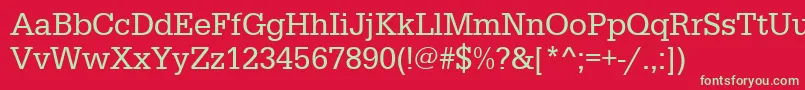 Urwegyptiennetnar Font – Green Fonts on Red Background