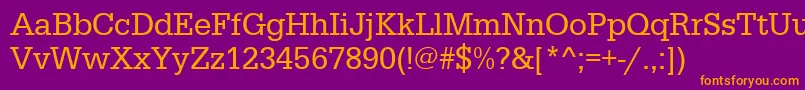 Urwegyptiennetnar Font – Orange Fonts on Purple Background