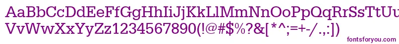 Urwegyptiennetnar Font – Purple Fonts on White Background