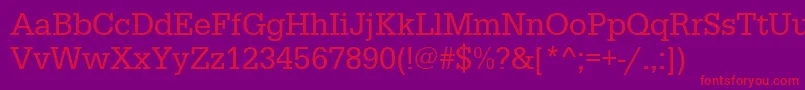 Urwegyptiennetnar Font – Red Fonts on Purple Background