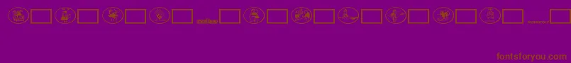 Monopolybats Font – Brown Fonts on Purple Background