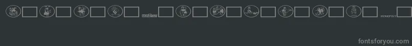 Monopolybats Font – Gray Fonts on Black Background