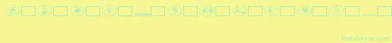 Monopolybats Font – Green Fonts on Yellow Background