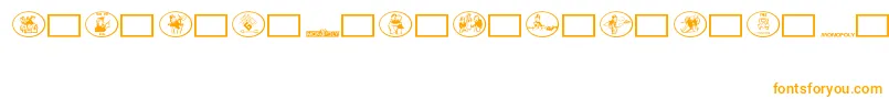 Monopolybats Font – Orange Fonts on White Background