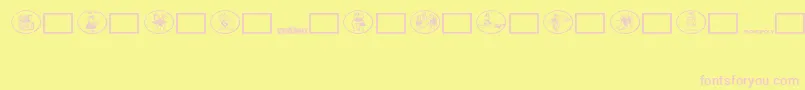 Monopolybats Font – Pink Fonts on Yellow Background