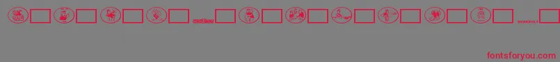 Monopolybats Font – Red Fonts on Gray Background