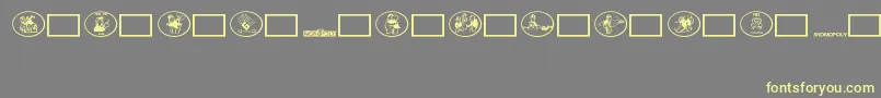 Monopolybats Font – Yellow Fonts on Gray Background