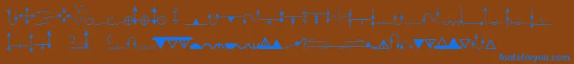 EsriGeologyUsgs95525 Font – Blue Fonts on Brown Background