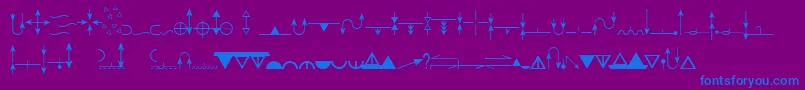 EsriGeologyUsgs95525 Font – Blue Fonts on Purple Background