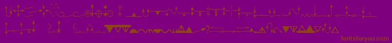 EsriGeologyUsgs95525 Font – Brown Fonts on Purple Background