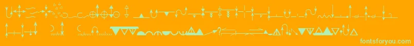 EsriGeologyUsgs95525 Font – Green Fonts on Orange Background