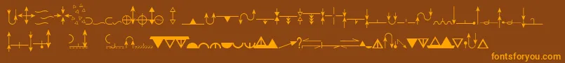EsriGeologyUsgs95525 Font – Orange Fonts on Brown Background