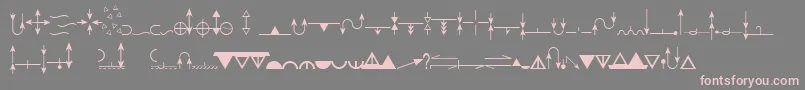 EsriGeologyUsgs95525 Font – Pink Fonts on Gray Background