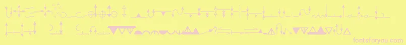 EsriGeologyUsgs95525 Font – Pink Fonts on Yellow Background