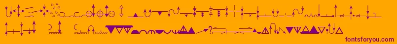 EsriGeologyUsgs95525 Font – Purple Fonts on Orange Background