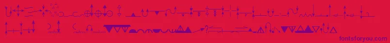 EsriGeologyUsgs95525 Font – Purple Fonts on Red Background