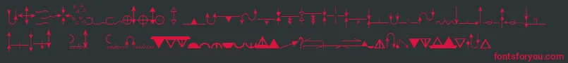 EsriGeologyUsgs95525 Font – Red Fonts on Black Background