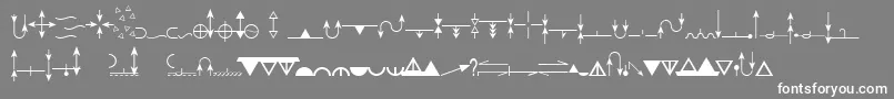 フォントEsriGeologyUsgs95525 – 灰色の背景に白い文字