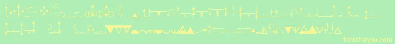 EsriGeologyUsgs95525 Font – Yellow Fonts on Green Background