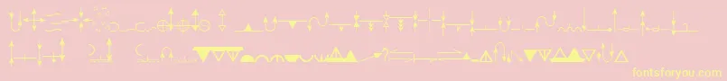 EsriGeologyUsgs95525 Font – Yellow Fonts on Pink Background