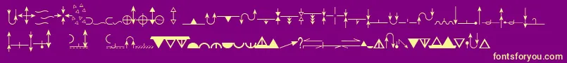 EsriGeologyUsgs95525 Font – Yellow Fonts on Purple Background