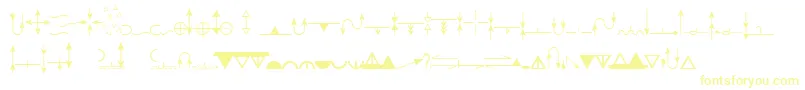 EsriGeologyUsgs95525 Font – Yellow Fonts on White Background