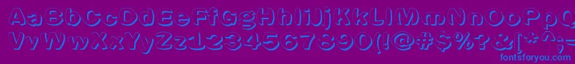 Spherics Font – Blue Fonts on Purple Background