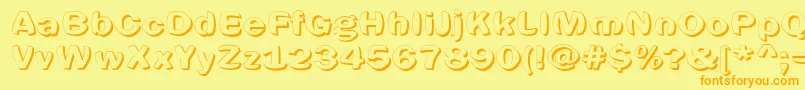 Spherics Font – Orange Fonts on Yellow Background