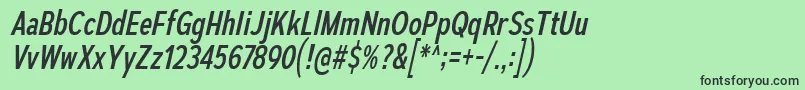 AutoradiographicRgIt Font – Black Fonts on Green Background