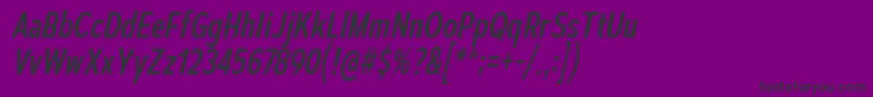 AutoradiographicRgIt-Schriftart – Schwarze Schriften auf violettem Hintergrund