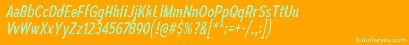 AutoradiographicRgIt Font – Green Fonts on Orange Background