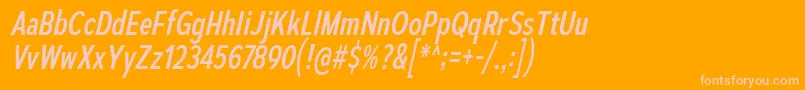 AutoradiographicRgIt Font – Pink Fonts on Orange Background