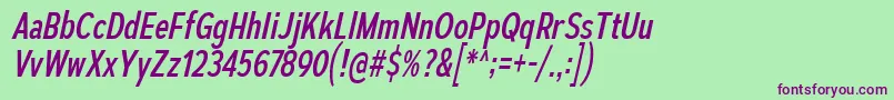 AutoradiographicRgIt Font – Purple Fonts on Green Background