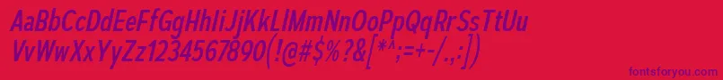 AutoradiographicRgIt Font – Purple Fonts on Red Background