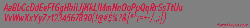 AutoradiographicRgIt Font – Red Fonts on Gray Background