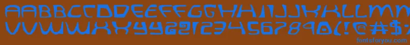 Quatle Font – Blue Fonts on Brown Background