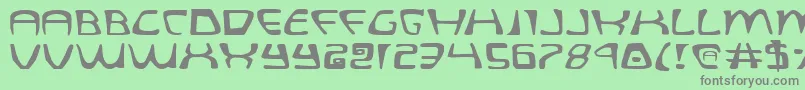 フォントQuatle – 緑の背景に灰色の文字