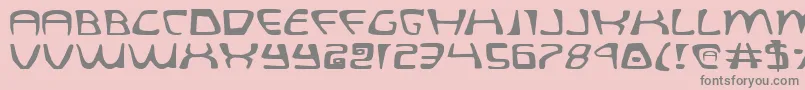 フォントQuatle – ピンクの背景に灰色の文字