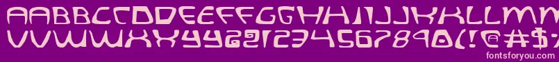 フォントQuatle – 紫の背景にピンクのフォント
