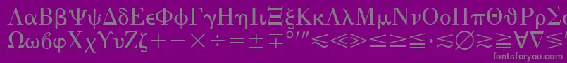 QuantaPiThreeSsi Font – Gray Fonts on Purple Background