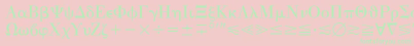 QuantaPiThreeSsi Font – Green Fonts on Pink Background
