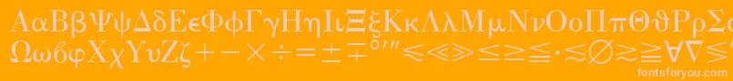 QuantaPiThreeSsi Font – Pink Fonts on Orange Background