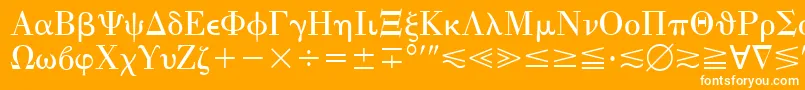 QuantaPiThreeSsi Font – White Fonts on Orange Background