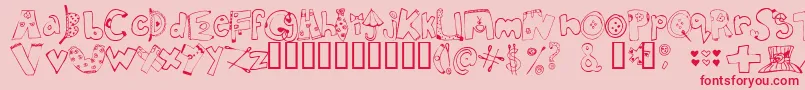 Inmyc Font – Red Fonts on Pink Background