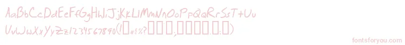 Briasrg-Schriftart – Rosa Schriften auf weißem Hintergrund