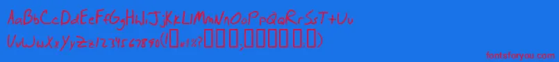 Briasrg Font – Red Fonts on Blue Background